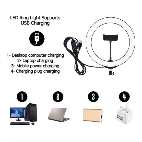 🖤12-Inch LED Ring Light With Tripod, Bluetooth
Remote & Accessories (9 pi… - Picture 8 of 9